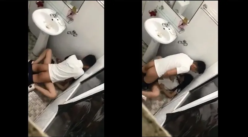 Em ghệ say xỉn và nhân tình trong phòng tắm nhà hàng