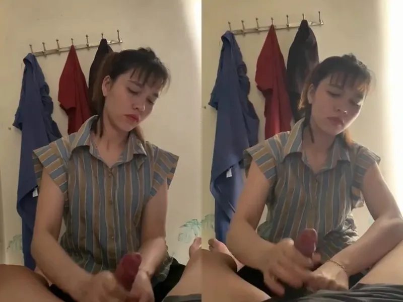 Anh trai đi vắng, ép vợ mới cưới của anh trai sục cục thịt xuất tinh